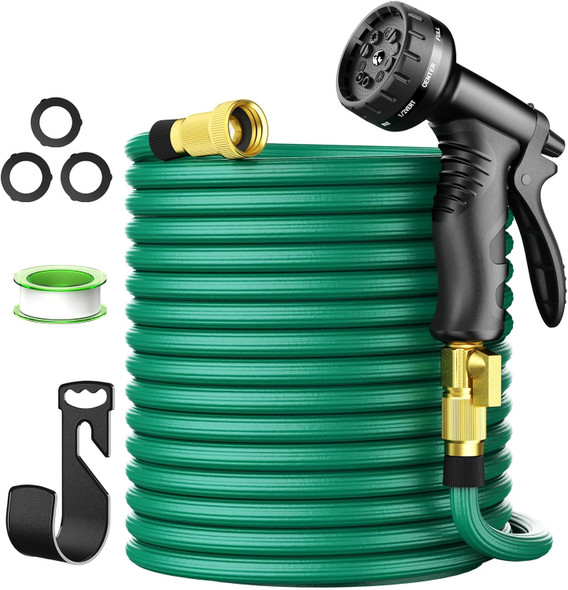 GRETONS GARDEN HOSE 50FT LIGHTWEIGHT WATER HOSE - GREEN