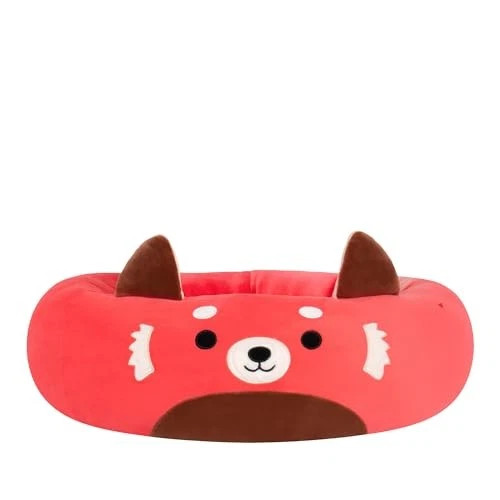 JAZWARES SQUISHMALLOWS 30" CICI THE RED PANDA PET BED LARGE - BRIGHT RED