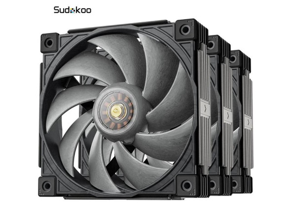 Sudokoo MACH120-3IN1 120mm Case Fan: 3 Pack PWM Quiet PC Fans with FOC Motor - 4