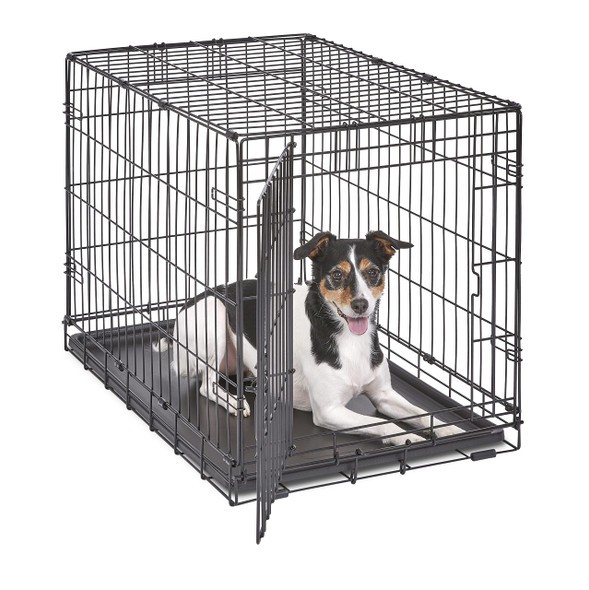 NEW WORLD MIDWEST HOMES FOR PETS 30" NEW WORLD CRATE FOR MEDIUM BREEDS - BLACK