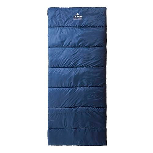 TETON EVERYDAY RESPONSE 10F DEGREE SLEEPING BAG KIDS ADULTS STUFF SACK - BLUE