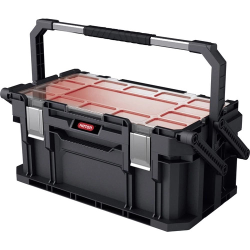 KETER CONNECT CANTILEVER TOOLBOX - BLACK/RED