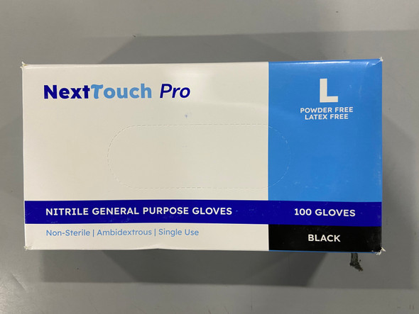 GENERIC PRO POWDER FREE, NITRILE, LATEX FREE GLOVES ( 100 COUNT), SIZE L - BLACK New