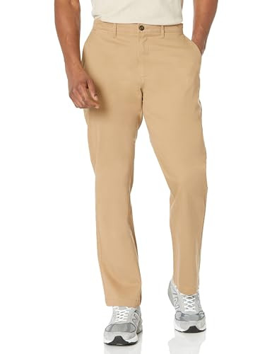 AMAZON ESSENTIALS MEN'S CASUAL STRETCH CHINO PANT SIZE MEN 31WX32L-DARK KHAKI New