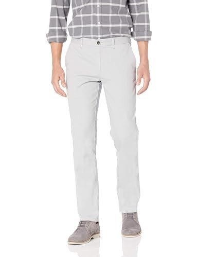 AMAZON MAE60009SP18 MEN'S SLIM-FIT WRINKLE PANT 31W X 32L - GRAY