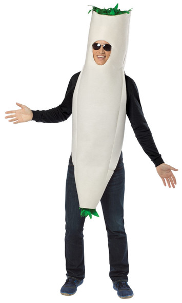 RASTA IMPOSTA SPLIFF COSTUME, ADULT ONE SIZE - WHITE/GREEN