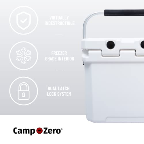 CAMP-ZERO 12L-12.6 quart portable hard cooler ice chest CZ12L-W - White