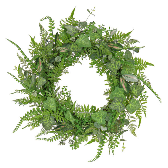 National Tree Company Artificial Spring Wreath, Woven Branch Base, 26 Inches