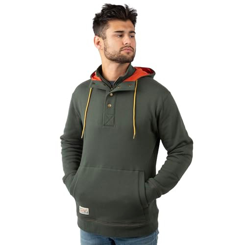 FIELD & STREAM MEN'S SHOVELER RING NECK 1/4 ZIP HOODIE XL ARMY GREEN