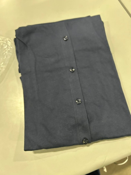 JAMES TAYLOR SHORT SLEEVE, BUTTON-UP SHIRT - SIZE: MEN 3XL - NAVY BLUE New