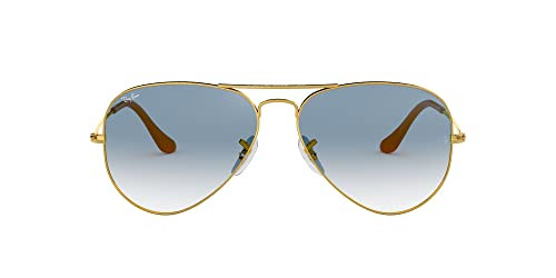 RAY-BAN RB3025 CLASSIC AVIATOR SUNGLASSES GOLD/CLEAR GRADIENT BLUE LENSES