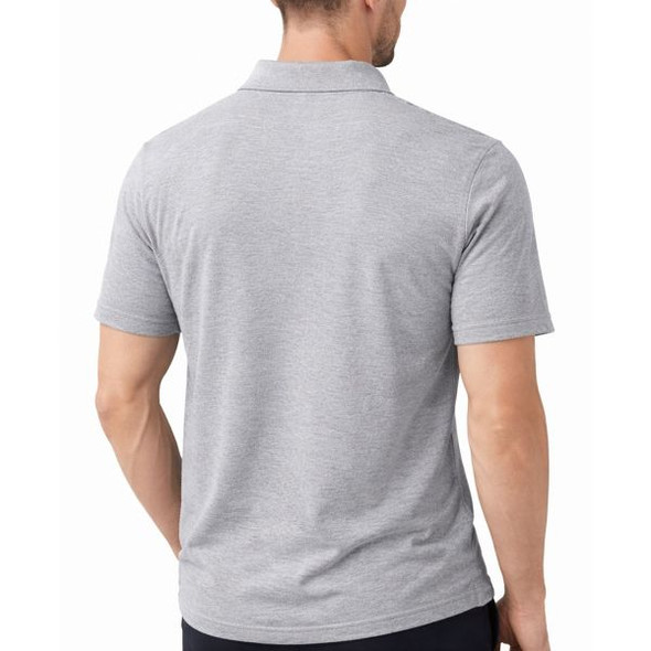 JAMES TAILOR GALAXY MEN'S SHORT SLEEVE KNIT BUTTON DOWN SHIRT, 3XL, HEATHER GRAY New