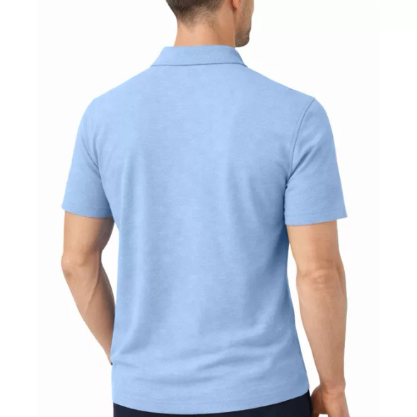 JAMES TAILOR MEN'S SHORT SLEEVE KNIT BUTTON DOWN SHIRT - SIZE: 3XL - LIGHT BLUE