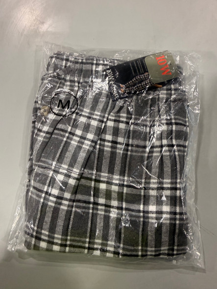 APPAREL APPEREL 10W MENS FLANNEL - LIGHT GRAY WHITE - MEDIUM New