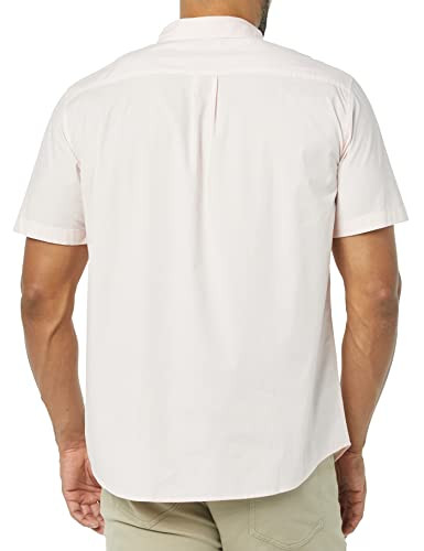 AEM20109SS22 MEN'S SLIM-FIT SHORT-SLEEVE POPLIN SHIRT MEN XL PINK New
