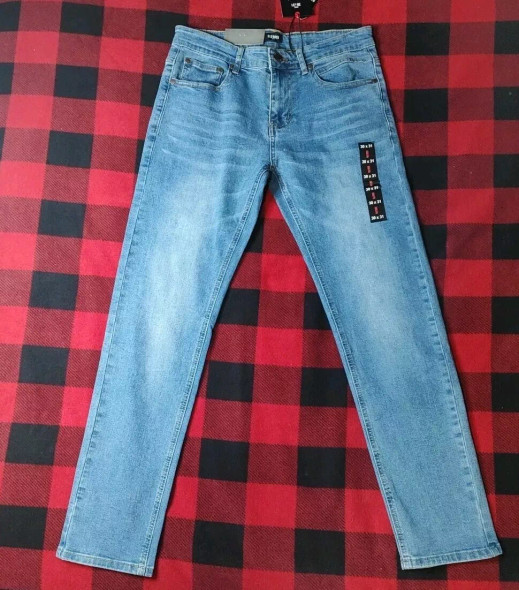 BLU ROCK BLU STRETCH MEN’S DENIM FLEX JEANS - SIZE: MEN 30X31 - LIGHT BLUE