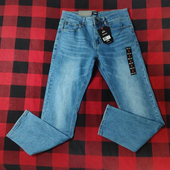 BLU ROCK BLU STRETCH MEN’S DENIM FLEX JEANS - SIZE: MEN 30X31 - LIGHT BLUE