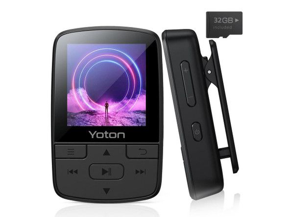 YOTON MP3 Player with Bluetooth 5.2, 64GB Storage Included, Mini Size, HiFi