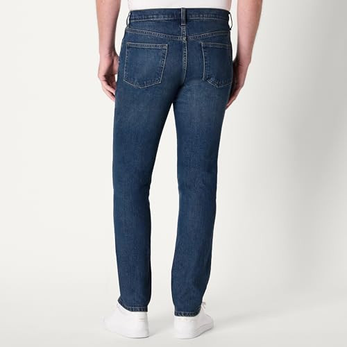 AMAZON ESSENTIALS MEN'S SLIM-FIT JEANS -SIZE MEN 31W/32L - TINTED DARK WASH New