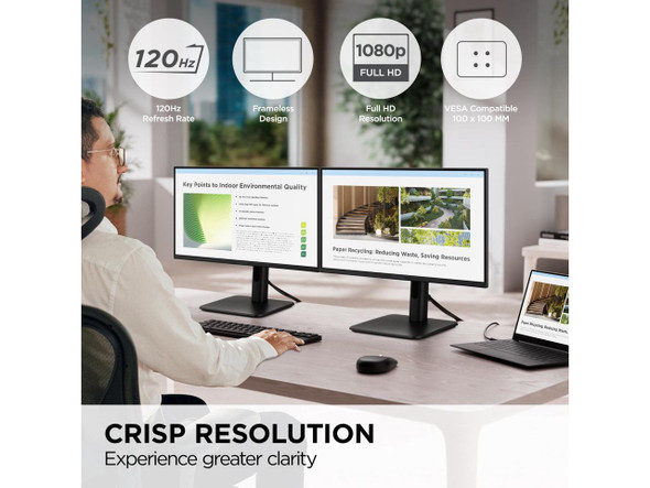 ViewSonic VG2242 22 Inch 1080p Monitor, VA Display with 120Hz for Smooth Home