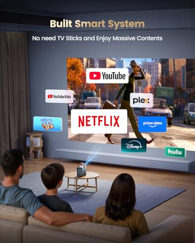 WIMIUS SMART MINI PROJECTOR WIFI BLUETOOTH COMPATIBLE NETFLIX P61 PRO - BLACK