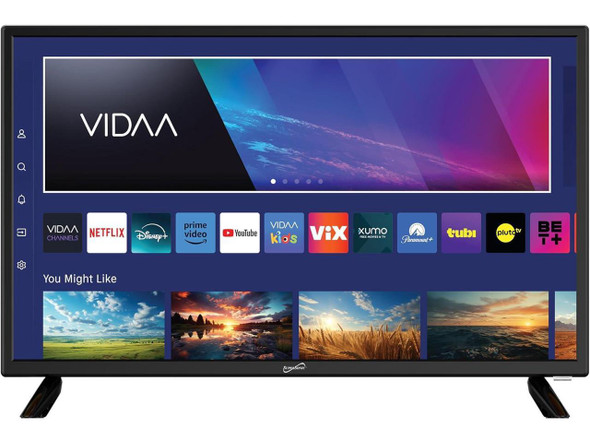 Supersonic SC-2420VTV 24-inch Smart AC/DC LED TV, Powered by VIDAA, 1080p, WiFi,