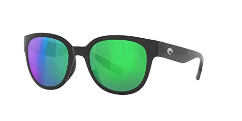 COSTA WOMEN'S SALINA 580P SUNGLASSES BLACK FRAME GREEN MIRROR LENS - BLACK/FRAME