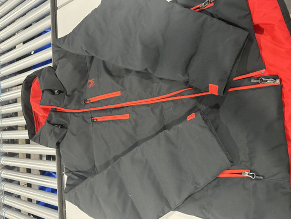 SPYDER RECON SYNTHETIC DOWN JACKET - SIZE: MEN M - BLK/RED