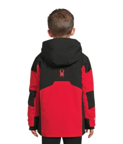 SPYDER BOYS' LEADER JACKET SIZE YOUTH 16 BLACK RED