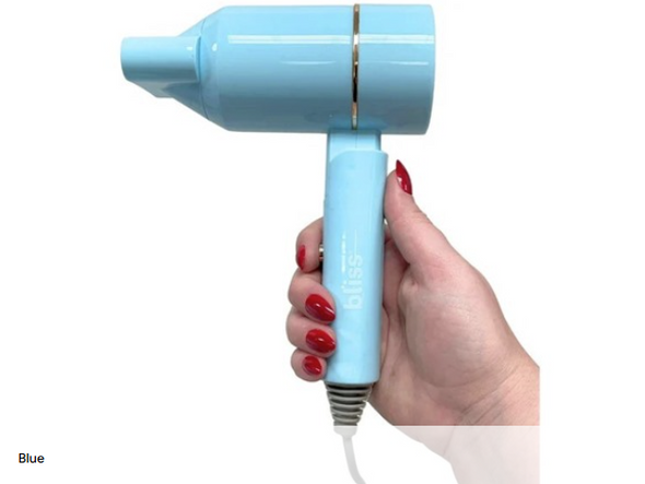 BLISS 1200W PROFESSIONAL HAIR DRYER WITH CONCENTRATOR NOZZLE - BLUE