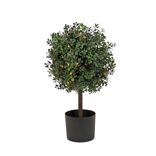 NATIONAL TREE COMPANY 24" PRE-LIT ARTIFICIAL TOPIARY NURSERY POT - GREEN