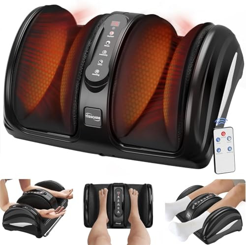 TISSCARE FOOT MASSAGER SHIATSU FEET MASSAGER HEAT PLANTAR FASCIITIS - BLACK