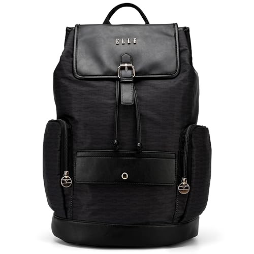 ELLE LUGGAGE 25L ELEGANZA MONOGRAM BACKPACK Z94646013 - BLACK New