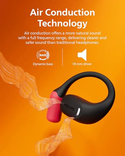 PHILIPS A6709 AIR CONDUCTION HEADPHONES TRUE WIRELESS BLUETOOTH - BLACK