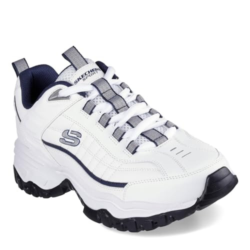 237761 SKECHERS MEN'S, E'LITE AFTERBURN WALKING SHOE WHITE/NAVY Size 11 New