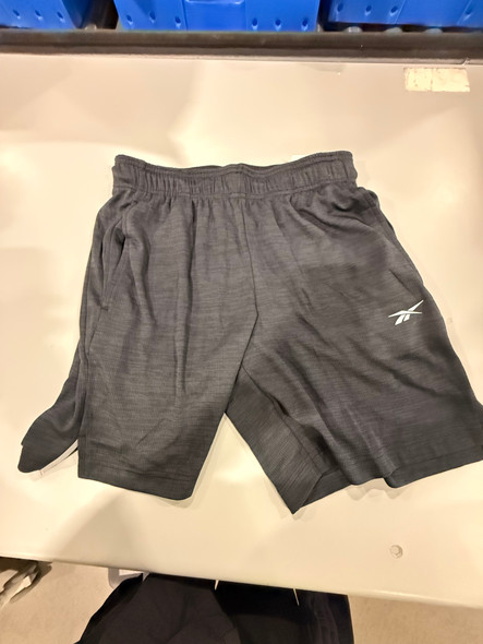 REEBOK MENS XL ATHLETIC SHORTS  SPACE DYE TRAINING - SIZE: SMALL - HEATHER GRAY New