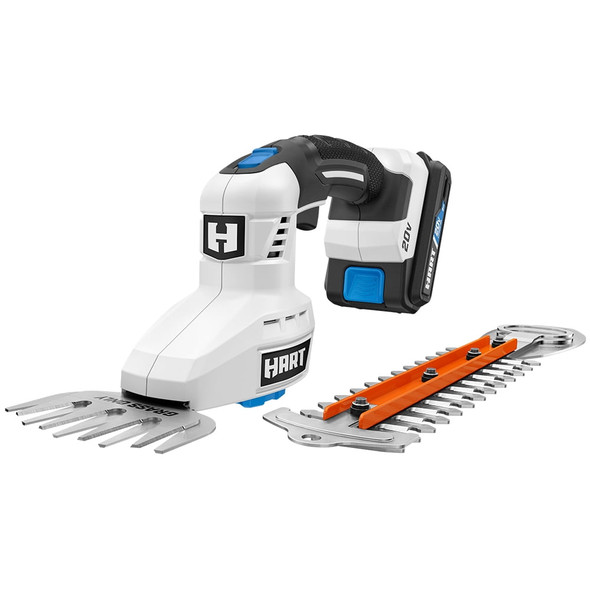 HART 20 VOLT SHEAR/SHRUBBER KIT, (1) 2.0AH LITHIUM-ION BATTERY - WHITE
