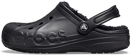 CROCS BAYA LINED CLOG UNISEX ADULT - SIZE MEN 7 WOMEN 9 - BLACK New