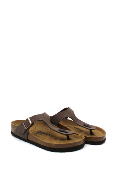 BIRKENSTOCK GIZEH BIRKO-FLOR UNISEX SANDALS - SIZE: MEN 5 WOMEN 7 - MOCHA
