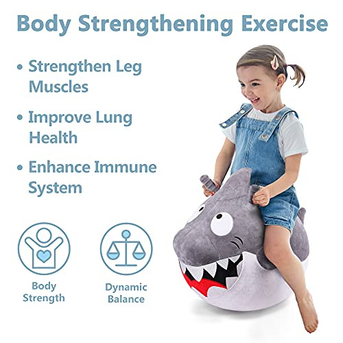 Play Anywhere IPLAY ILEARN IPLAY BOUNCY PALS KIDS WHITE SHARK HOPPER BALL