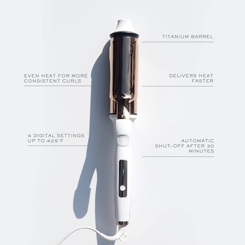 Kristin Ess Hair 2 Inch Titanium Curling Iron Big Blowout Waves KES0193 - White