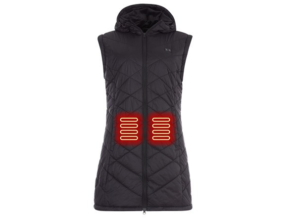 HELIOS HYBRID WOMEN'S HEATED VERSATILE 2 N 1 COAT VEST - SIZE: WOMEN XL - BLACK New