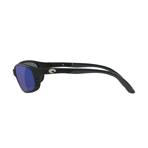 06S9017 Costa Del Mar Brine Men's Polarized Sunglasses Matte Black/Blue Mirror
