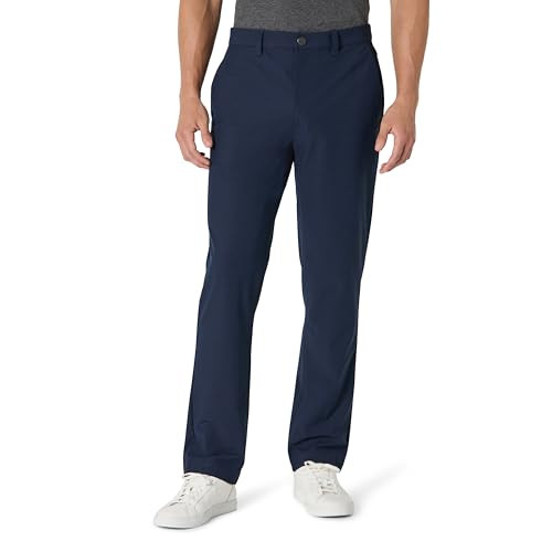 AMAZON ESSENTIALS MEN'S COMMUTER PANTS CLASSIC FIT SIZE MEN 36X32 NAVY