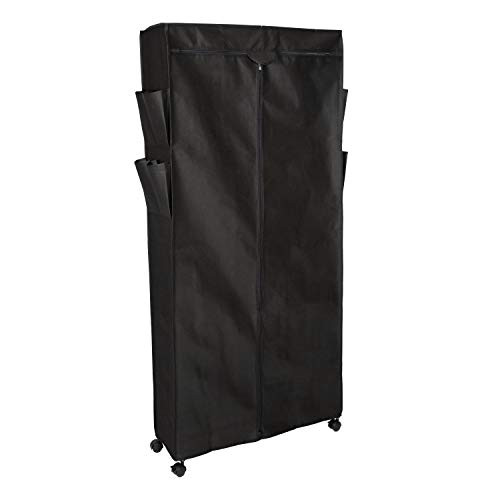 HONEY CAN DO ROLLING SHOE RACK UP TO 30 PAIRS SHO-08863 - BLACK/SILVER