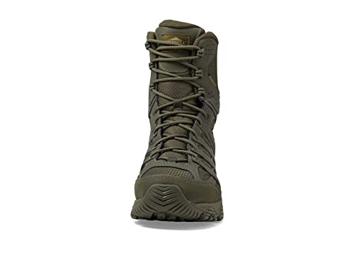 J004109 MERRELL MENS MOAB 3 8" TACTICAL ZIP WATERPROOF BOOT DARK OLIVE SIZE 13