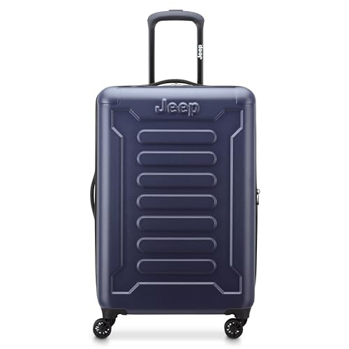JEEP HARDSIDE EXPANDABLE LUGGAGE SPINNER 24" CHECKED-MEDIUM PEACOAT NAVY