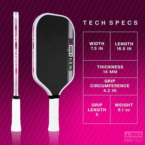 JOOLA Pro IV Pickleball Paddles – Raw Carbon Fiber Surface – Tech Flex Power New