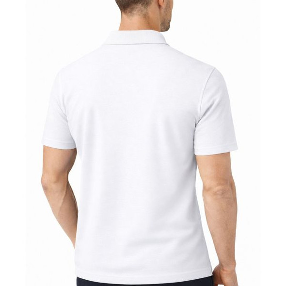 JAMES TAILOR MEN'S SHORT SLEEVE KNIT BUTTON DOWN SHIRT SIZE LARGE - WHITE New