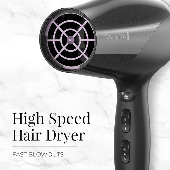 REMINGTON D3190 DAMAGE PROTECTION HAIR DRYER, 3 PIECE SET - BLACK